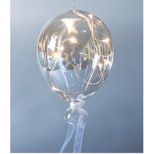 Glass Balloon Light Decoration, Clear 14cm